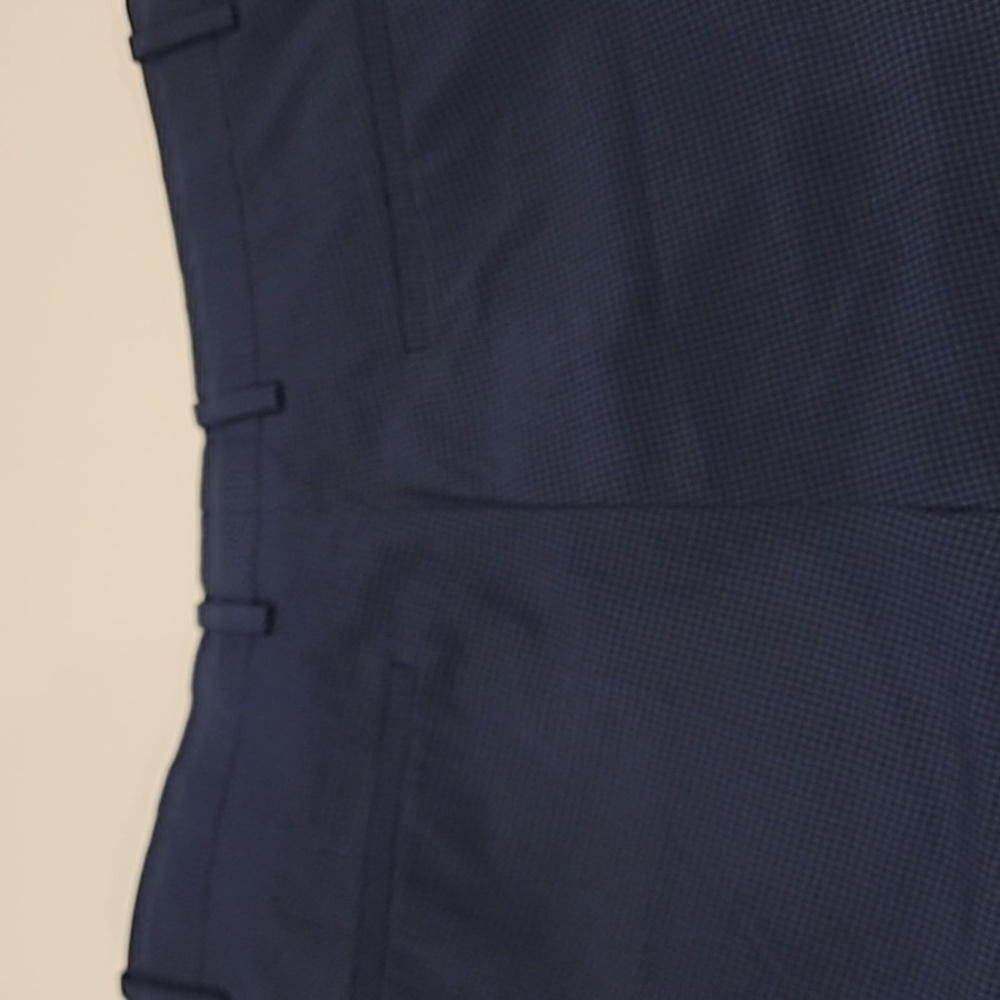 Theory Mini Check Dress Pants Navy Black 32/34 - Picture 9 of 11